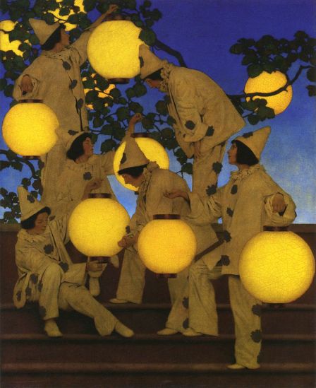 Maxfield Parrish. The Lantern Bearers, 1908. Wikimedia.